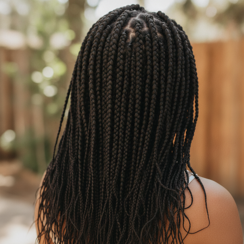 Senegalese Twist shows only the back of the head